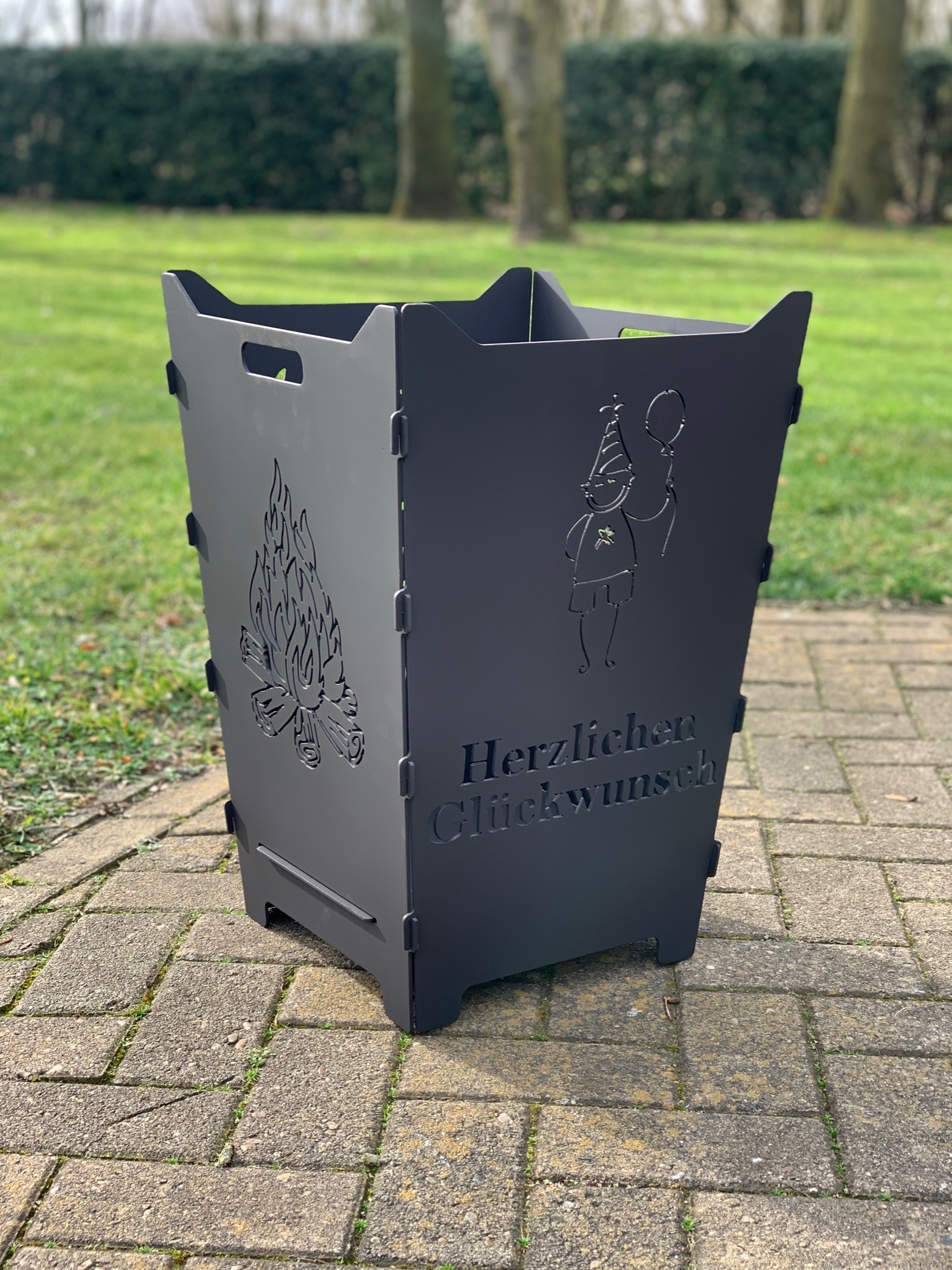 Feuerkorb Feuertonne Geburtstag Herzlichen Glueckwunsch Lagerfeuer1