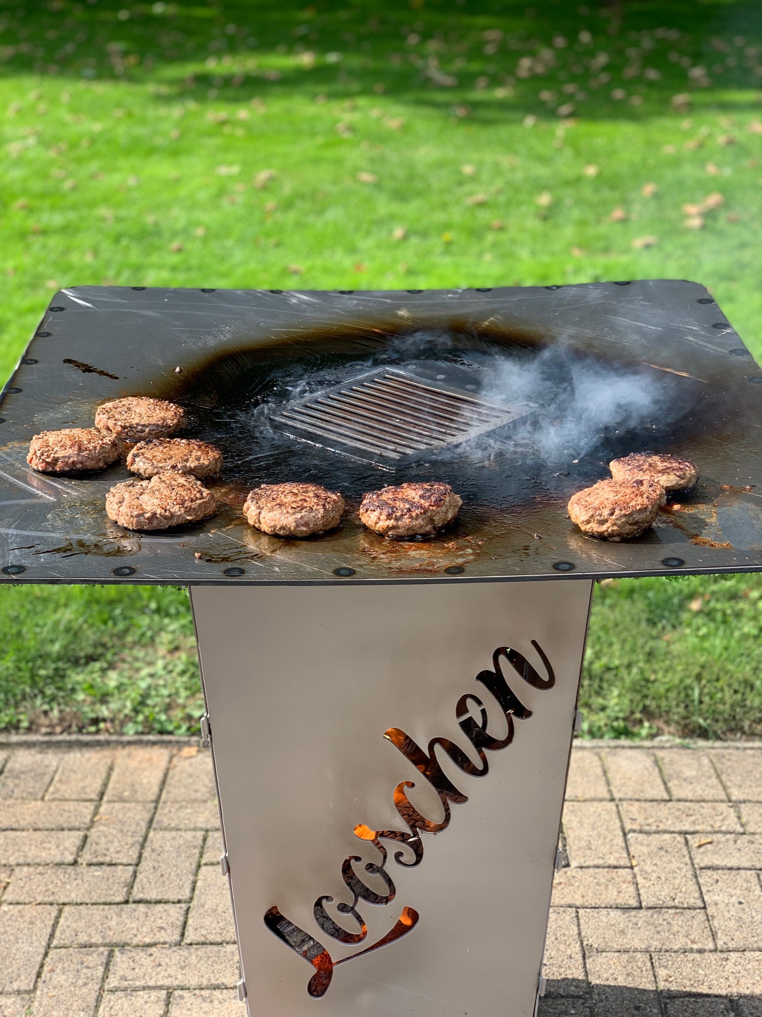 Feuerkorb Feuertonne Grillplatte Burger