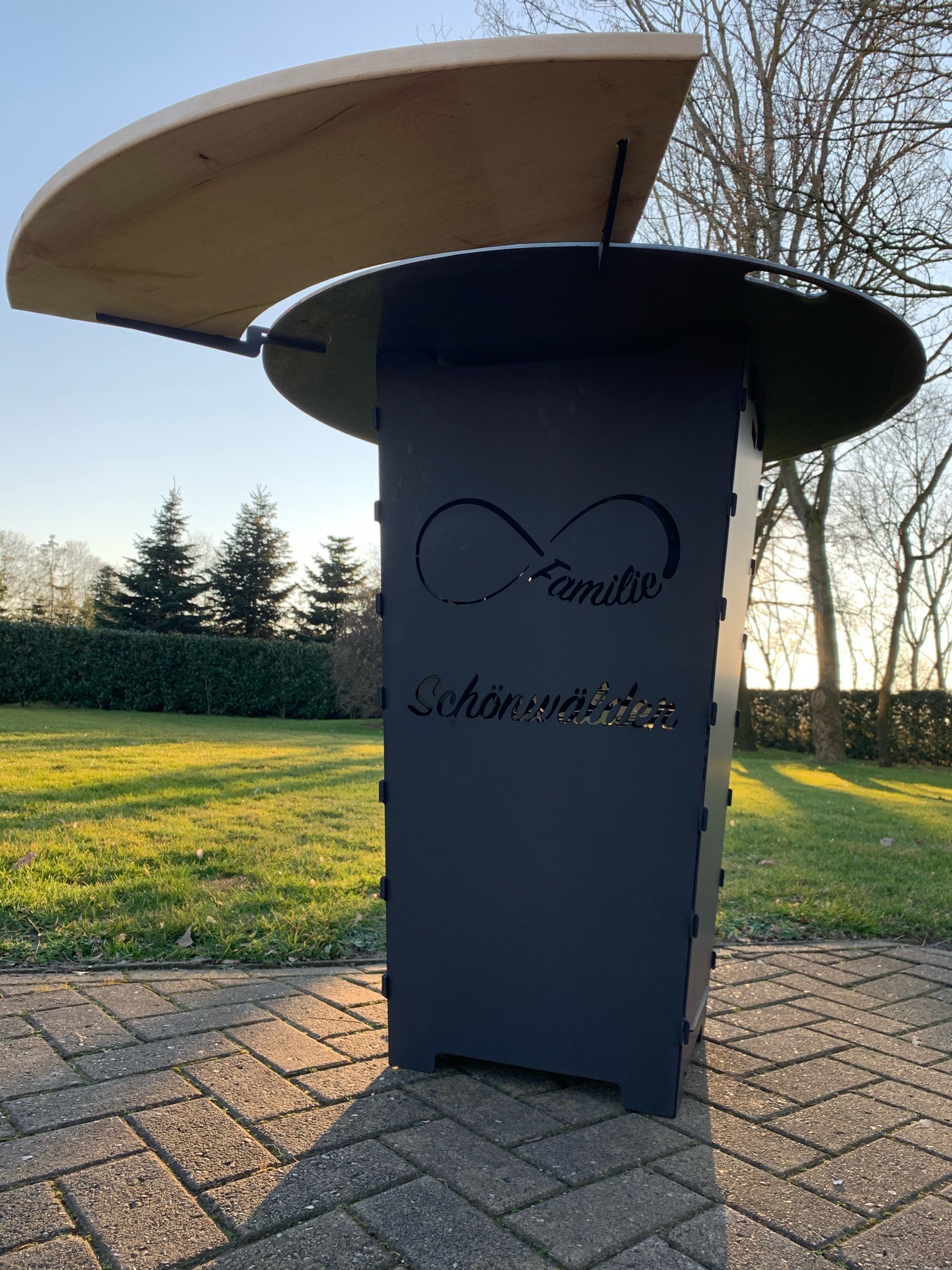 Feuerkorb Feuertonne Grillplatte Einstecktisch