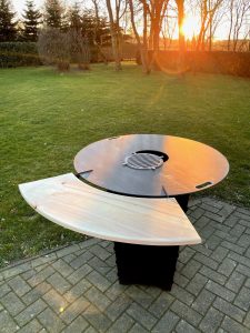 Feuerkorb Feuertonne Grillplatte Weissbuche1