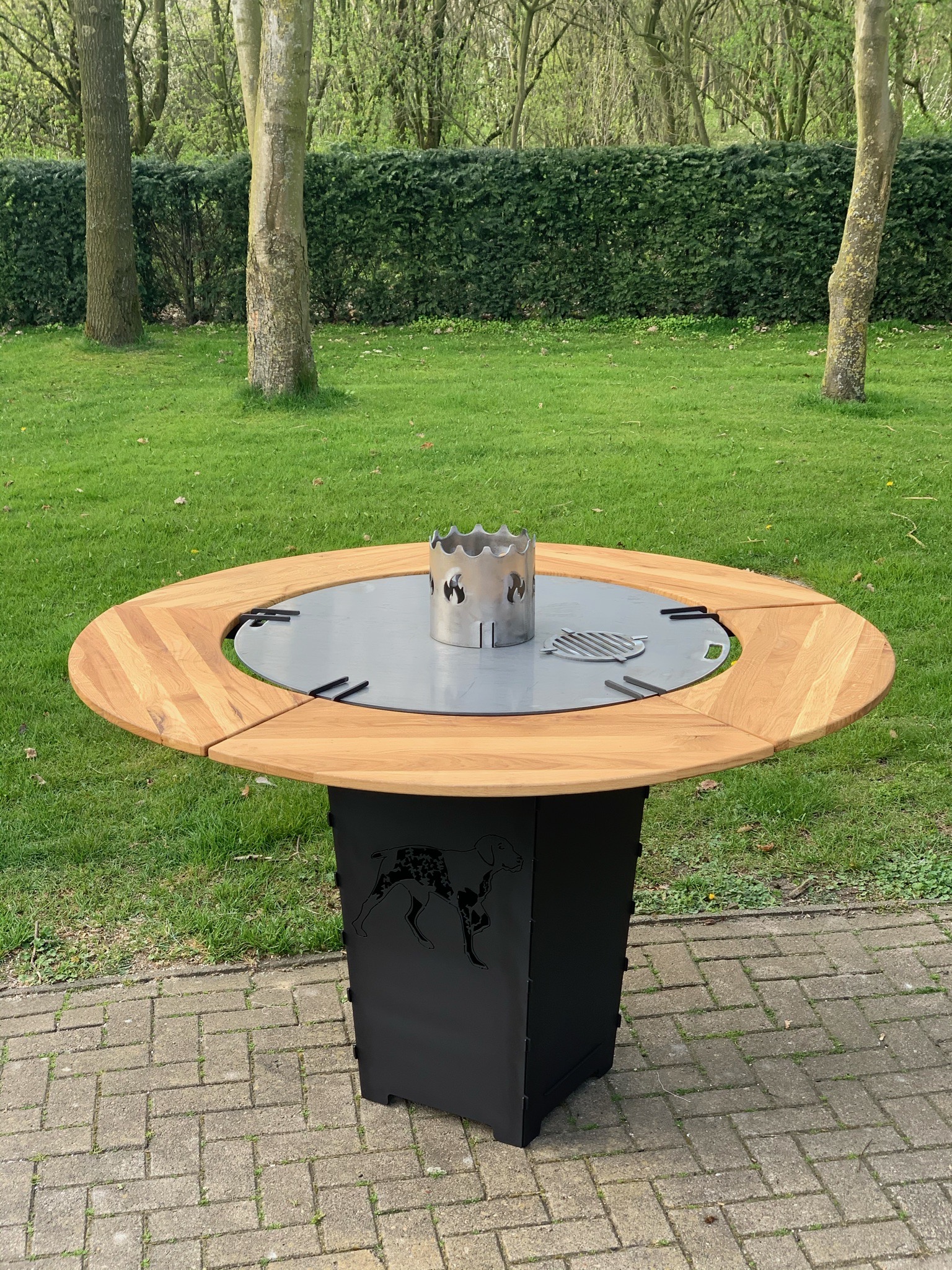 Feuerkorb Feuertonne Grillplatte Wokaufsatz Feuer 5 Einstecktisch