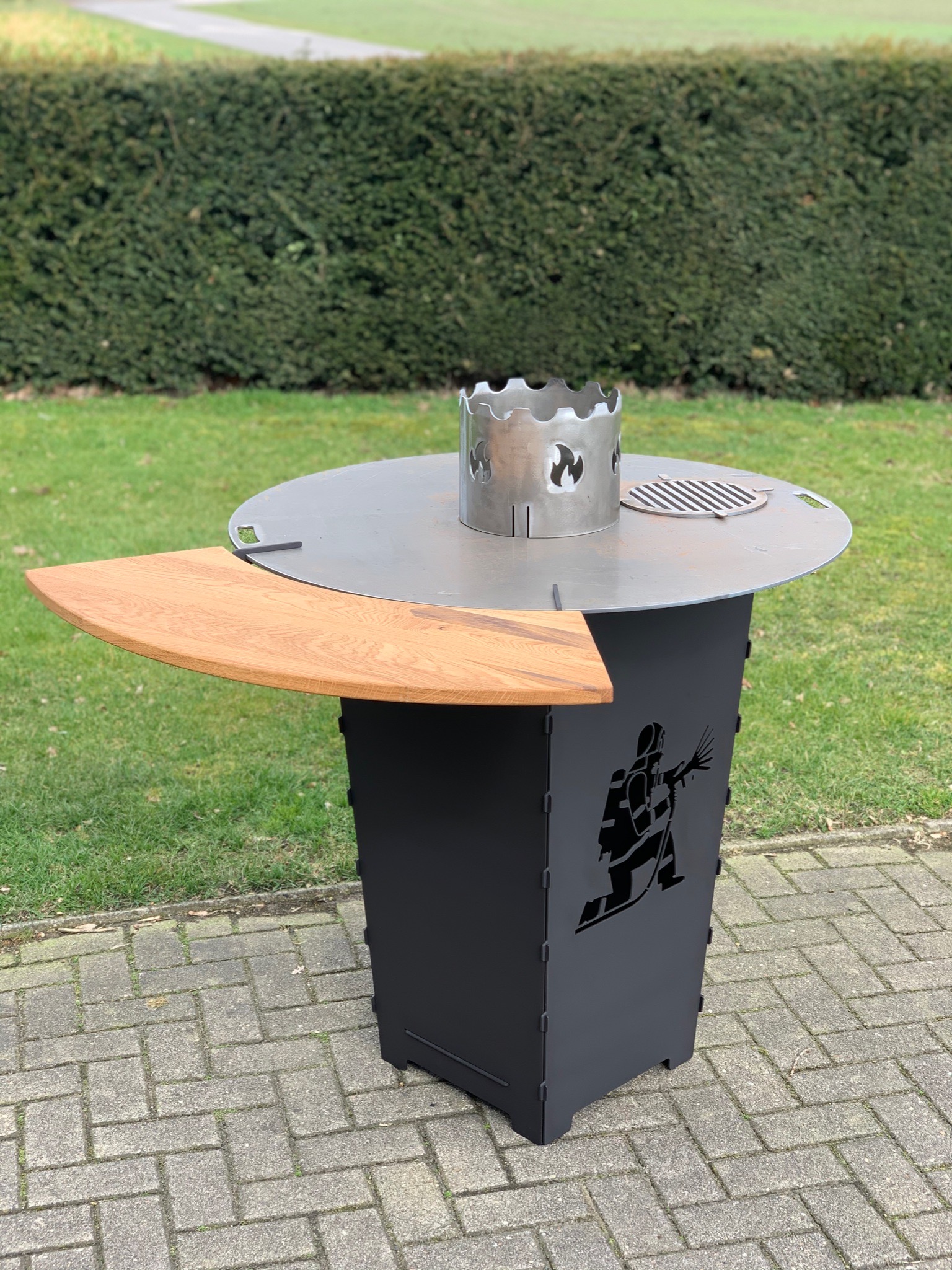 Feuerkorb Feuertonne Grillplatte Wokaufsatz Feuer Einstecktisch