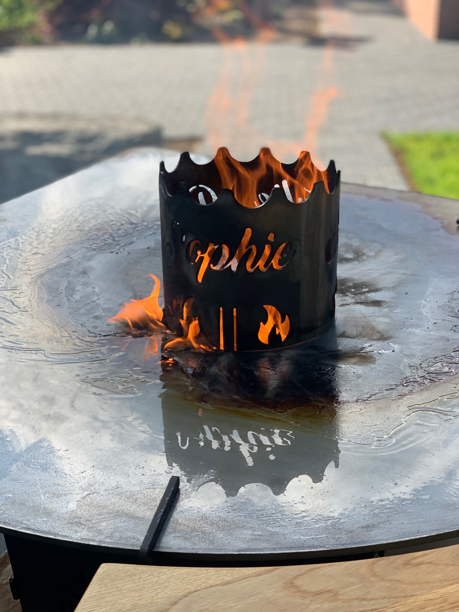 Feuerkorb Feuertonne Grillplatte Wokaufsatz Sophie