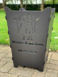 Feuerkorb Feuertonne Hochzeit Trauung Ehepaar
