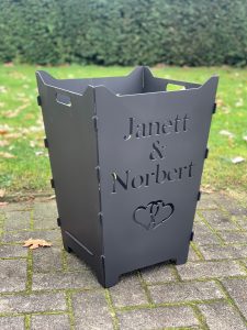 Feuerkorb Feuertonne Hochzeit Trauung Ehepaar Herz