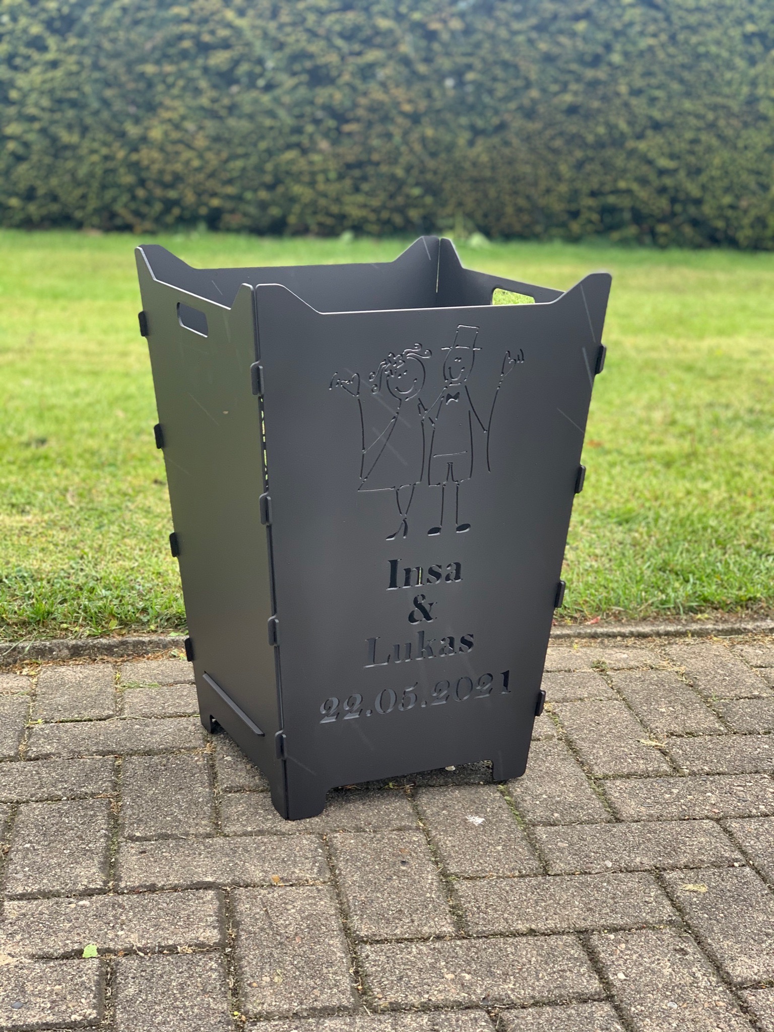 Feuerkorb Feuertonne Hochzeit Trauung Ehepaar1