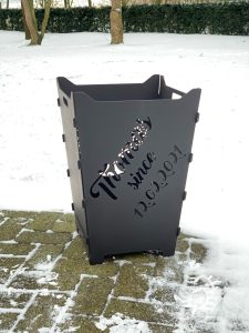 Feuerkorb Feuertonne Hochzeit Trauung Familienname since