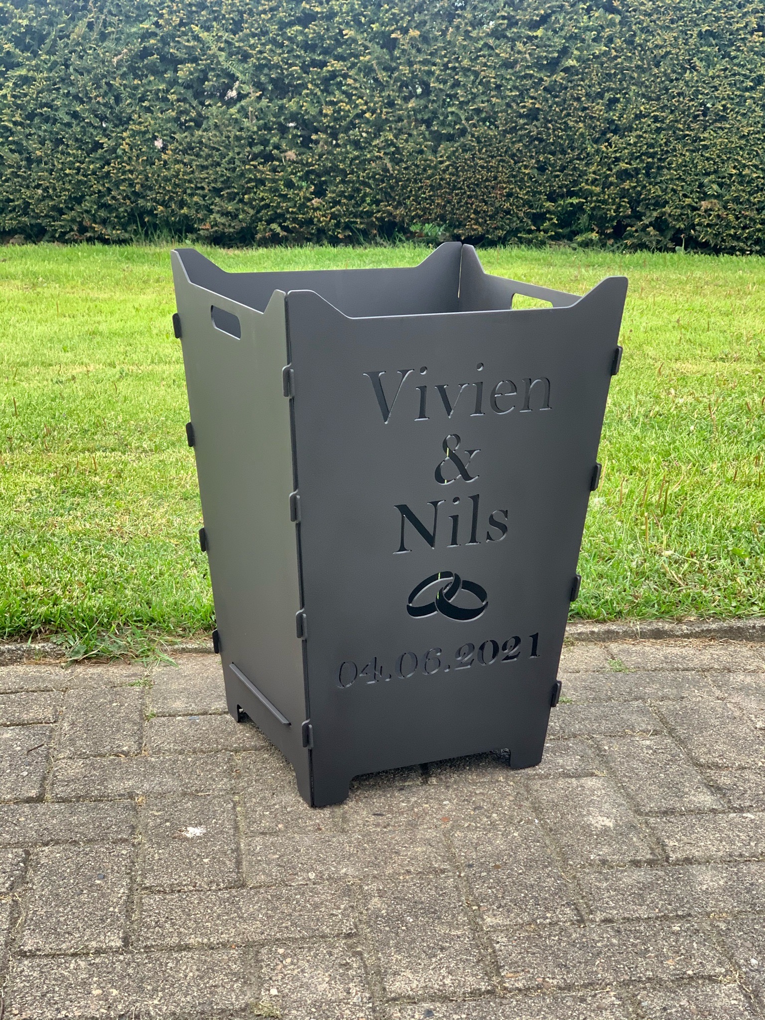 Feuerkorb Feuertonne Hochzeit Trauung Ringe