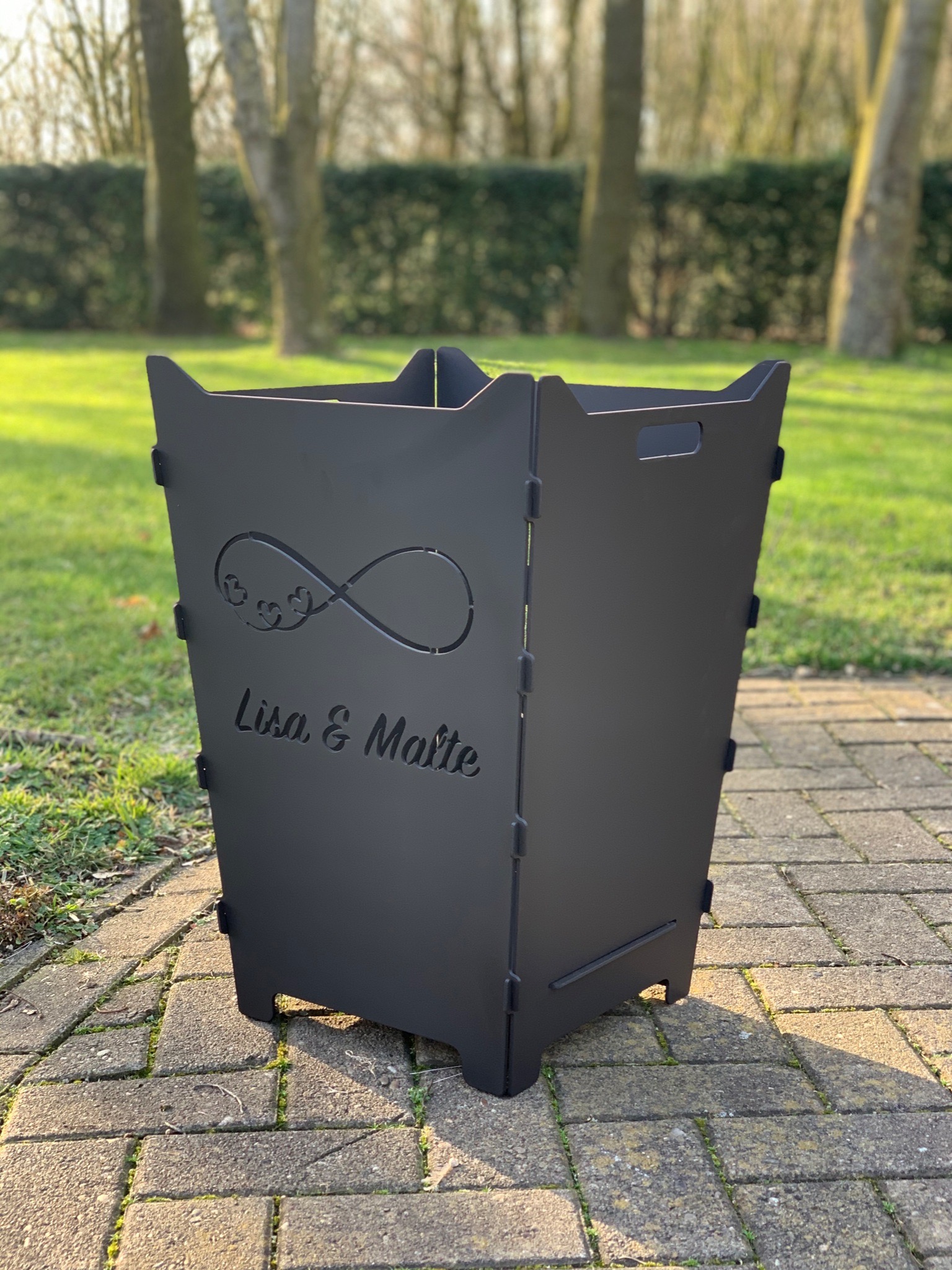 Feuerkorb Feuertonne Hochzeit Trauung Unendlichkeitszeichen