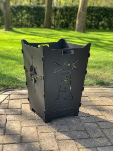 Feuerkorb Feuertonne Kompass Windrose Leuchtturm