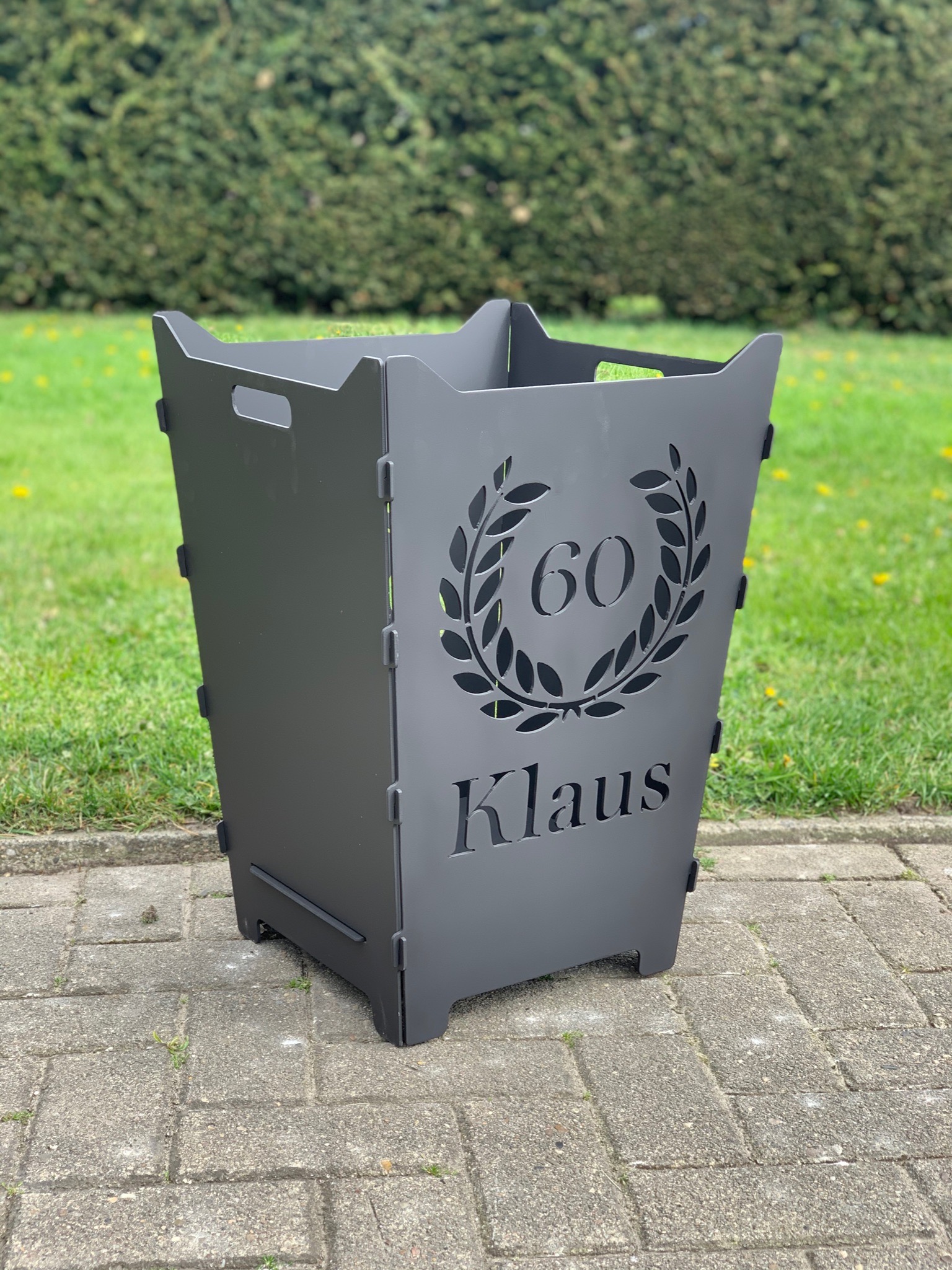 Feuerkorb Feuertonne Lorbeerkranz Geburtstag 60 Klaus