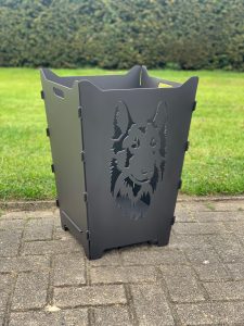 Feuerkorb Feuertonne Scheaferhund Haustier