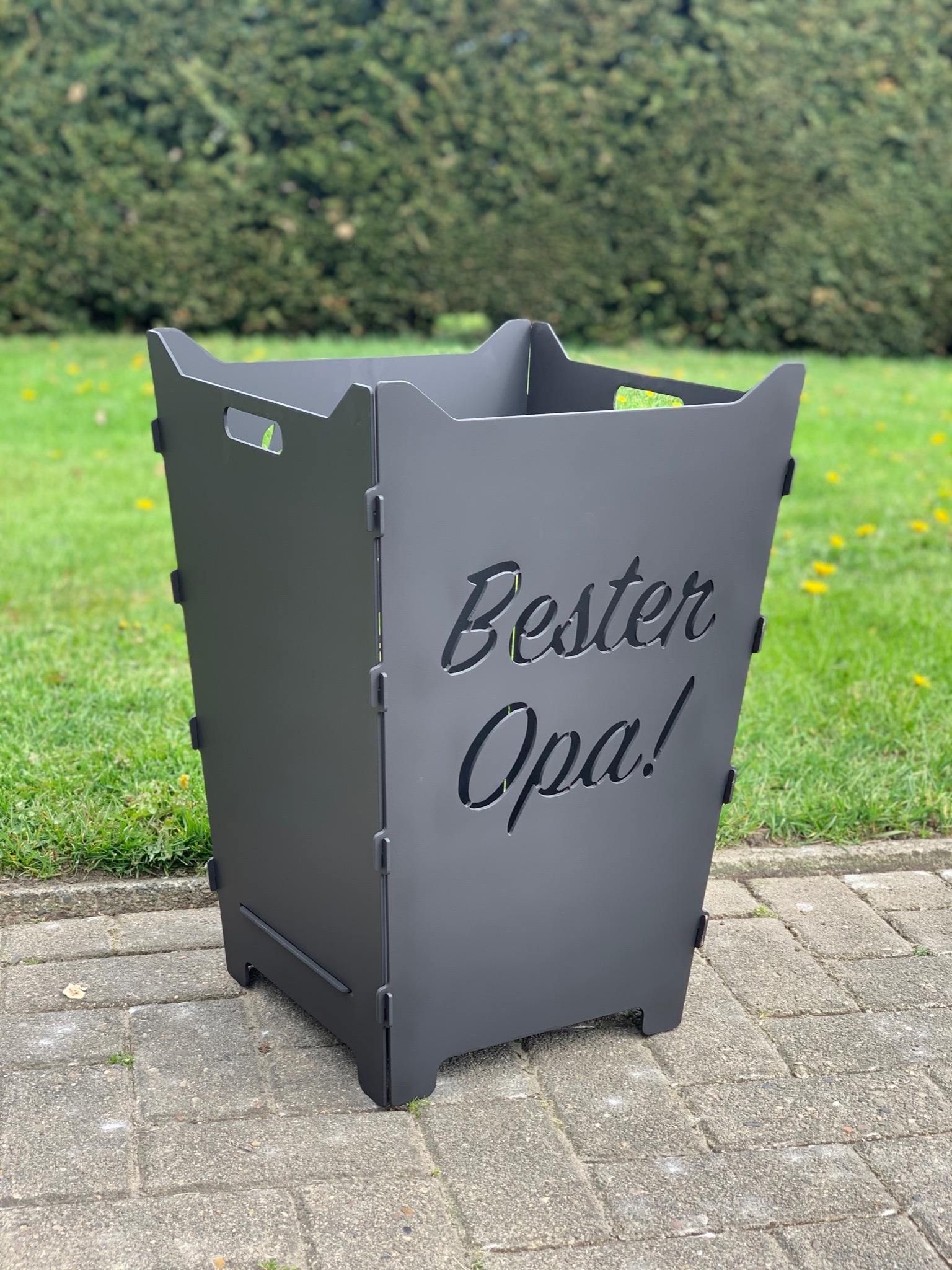 Feuerkorb Feuertonne Schreibschrift Bester Opa