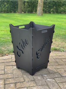 Feuerkorb Feuertonne Schreibschrift Familie4