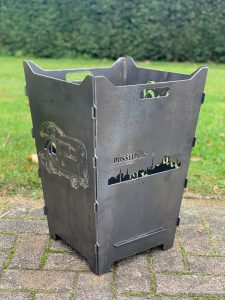 Feuerkorb Feuertonne Skyline Duesseldorf Wohnwagen