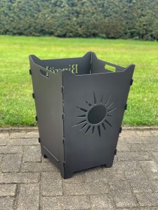 Feuerkorb Feuertonne Sonne Sonnenstrahlen