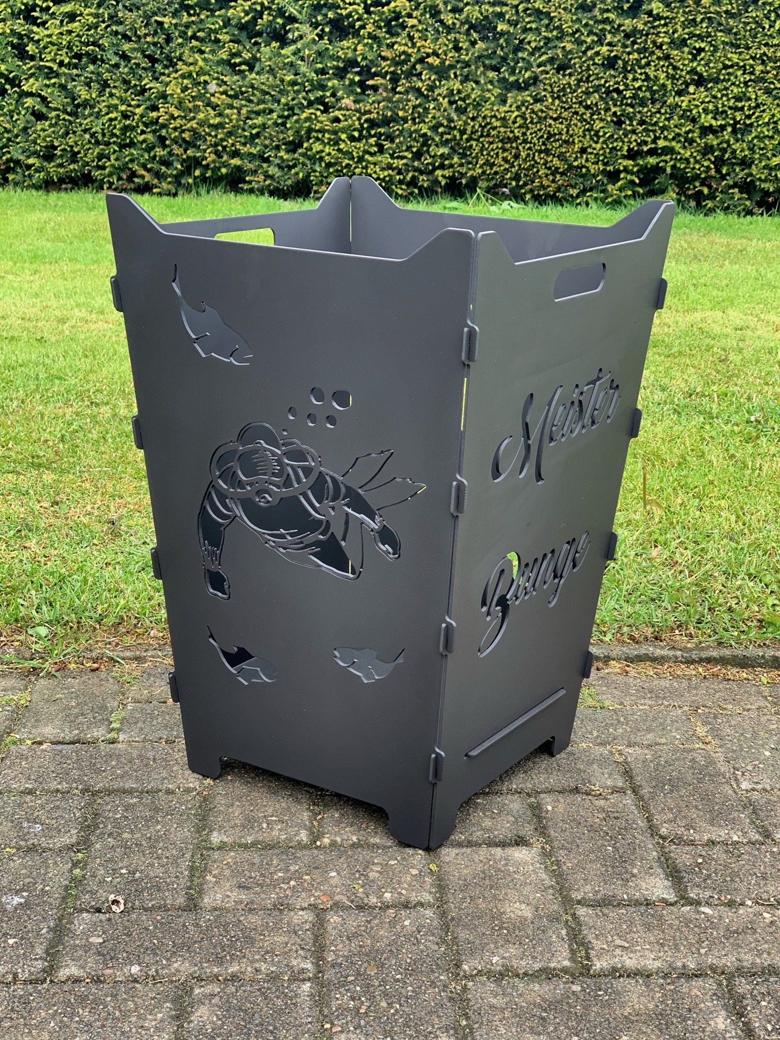 Feuerkorb Feuertonne Taucher Tauchen Fische1