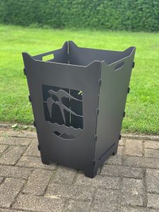 Feuerkorb Feuertonne Wappen Spatz