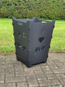 Feuerkorb Feuertonne i love you Herz
