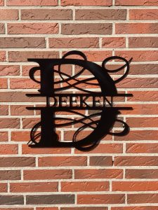 Monogramm Schriftzug Deeken