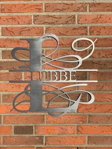 Monogramm Schriftzug Luebbe