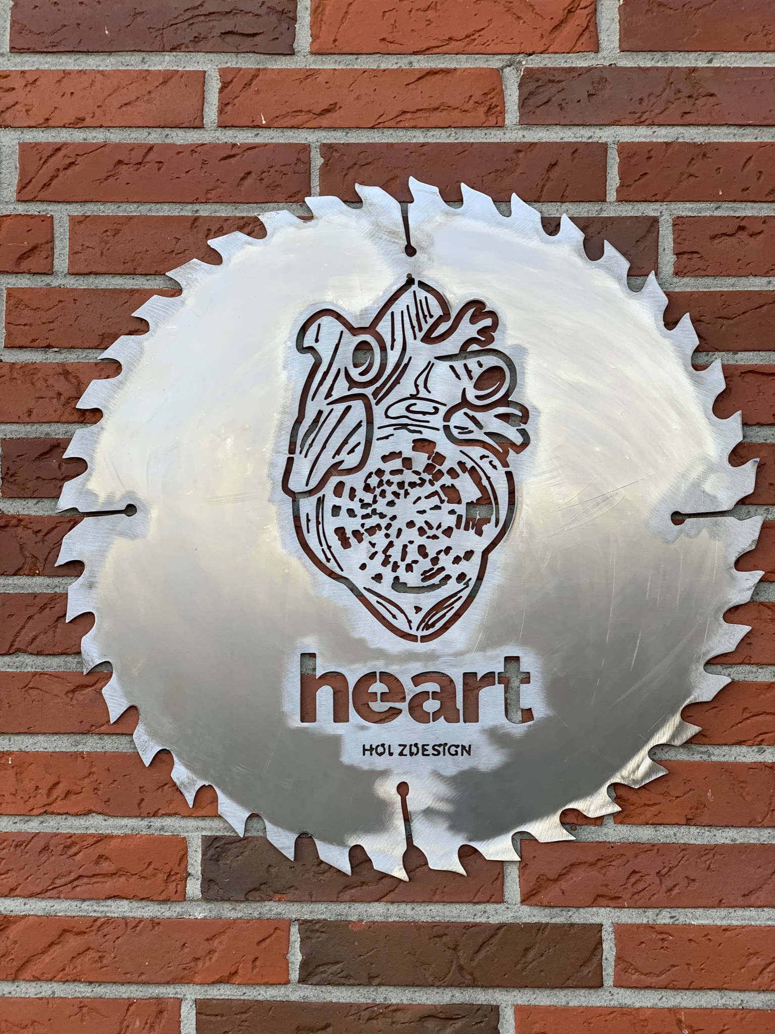 Schild Heart Holzdesign