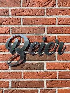 Schriftzug Edelstahl Beier