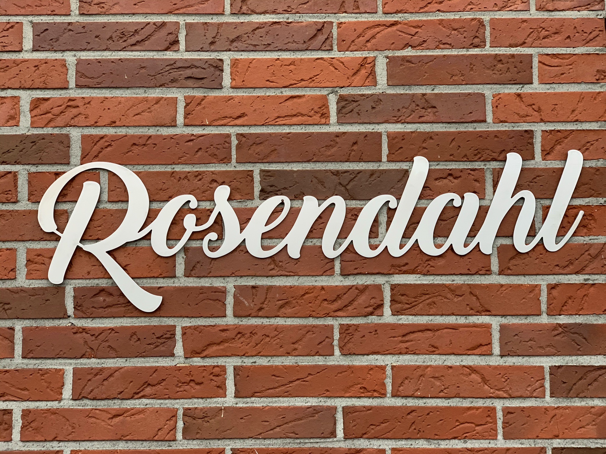 Schriftzug Edelstahl Rosendahl