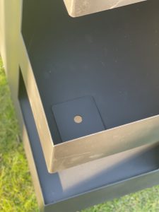 Terrassenofen Feuerstelle Feuertonne Aschefach Andeckung