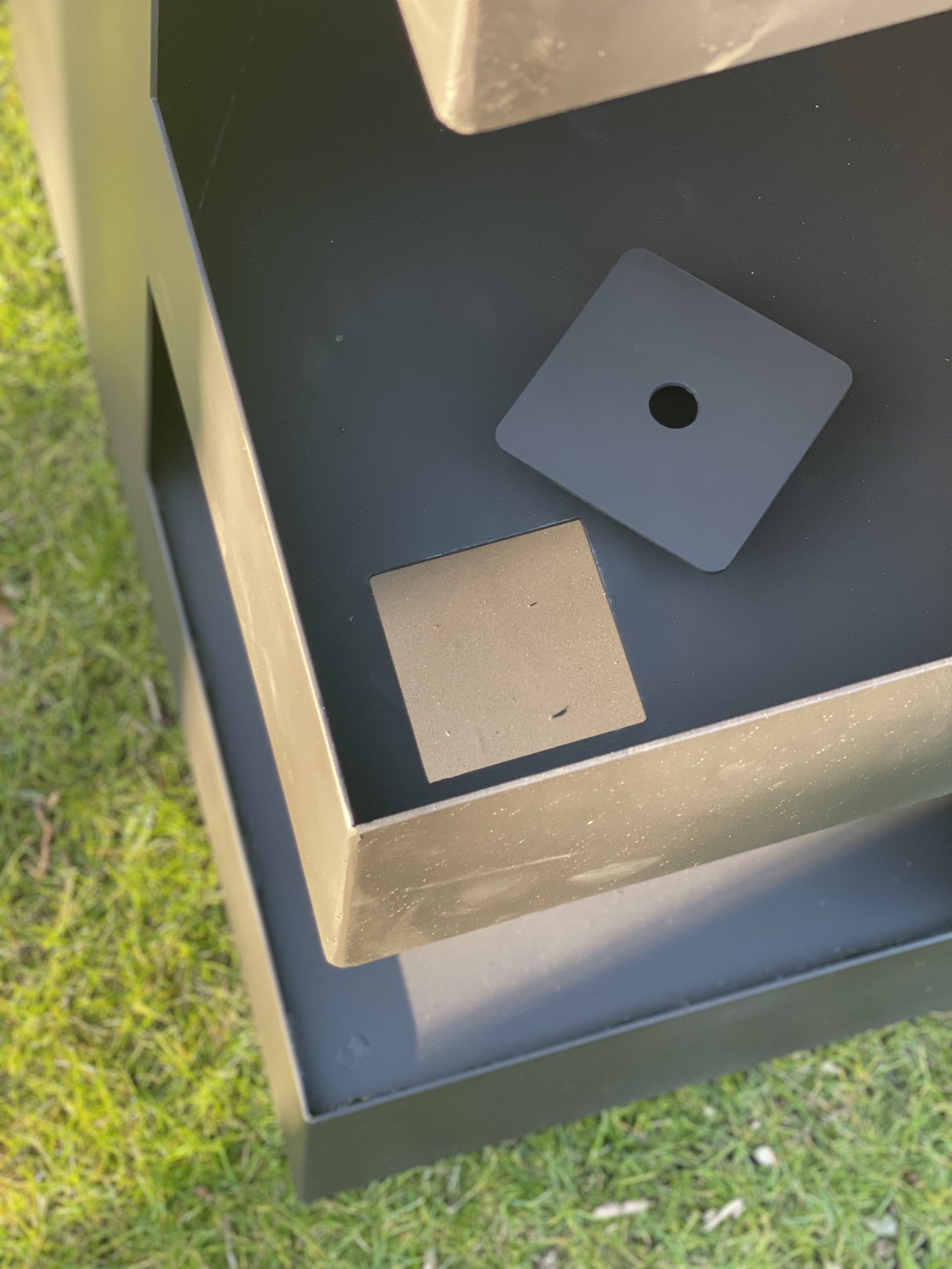 Terrassenofen Feuerstelle Feuertonne Brennkammer Aschefach