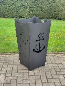 Feuerkorb-Feuertonne-Anker-Meer-maritim-Sternbild