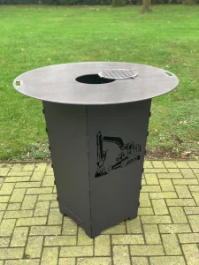 Feuerkorb-Feuertonne-Bagger-Liebherr