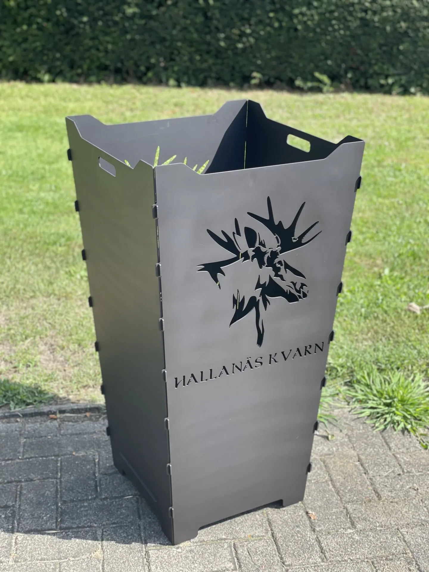 Feuerkorb-Feuertonne-Elch-Elchkopf