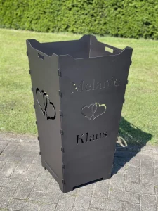 Feuerkorb-Feuertonne-Herzen-Hochzeit