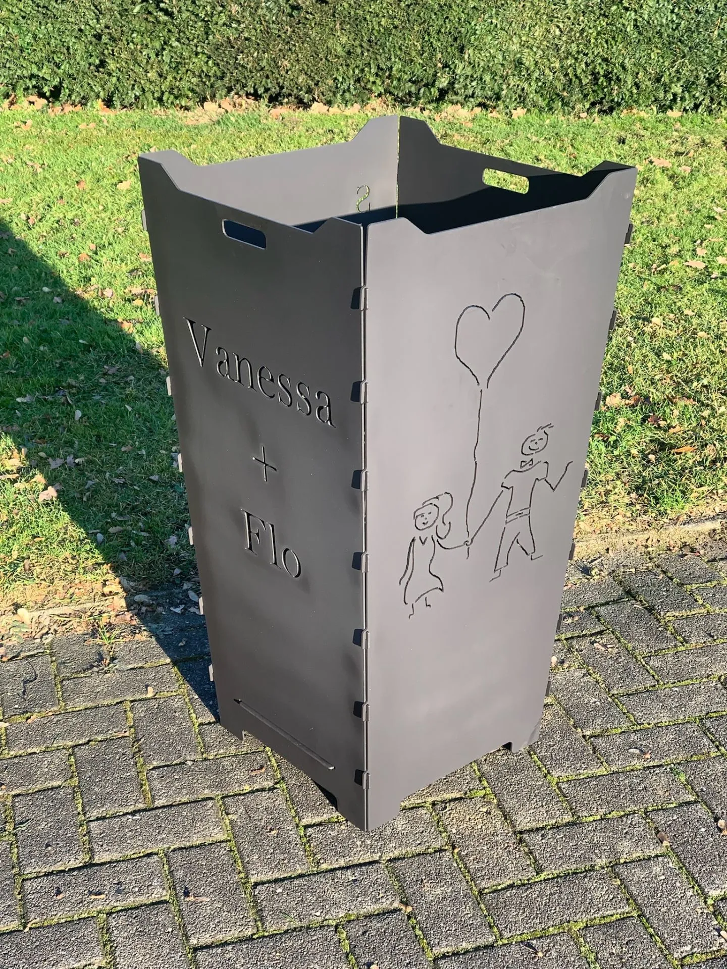 Feuerkorb-Feuertonne-Hochzeit-Ehe-Paar-Herz-Vornamen