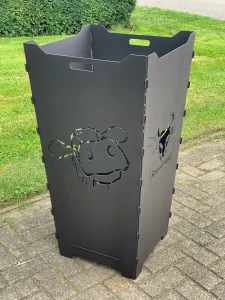 Feuerkorb-Feuertonne-Kuh-Rind-Grillplatz