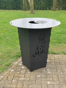 Feuerkorb-Feuertonne-Labrador-Golden-Retriever-Haustier-Hund