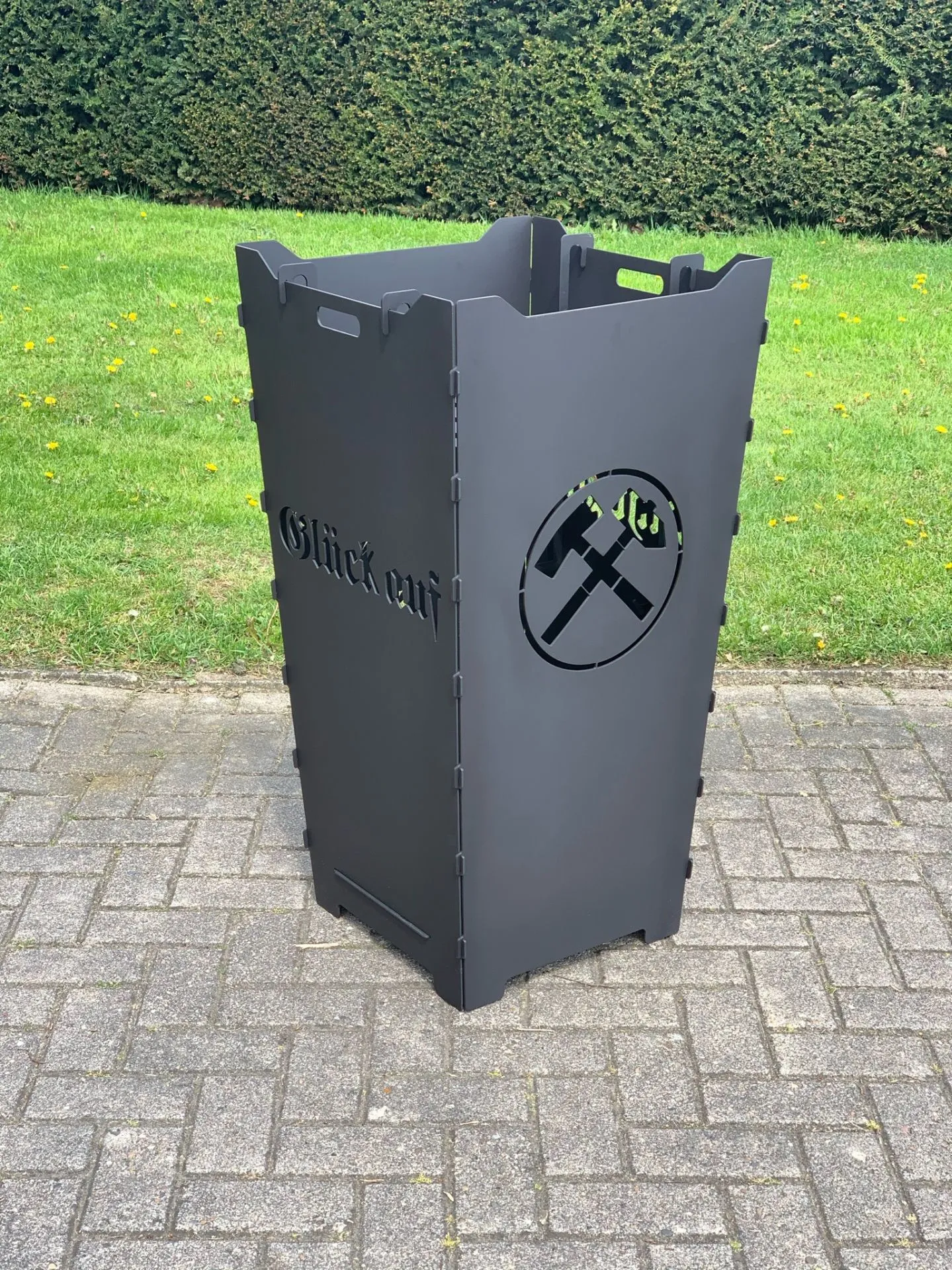 Feuerkorb-Feuertonne-Ruhrpott-Glueck-auf-Schleagel-Eisen-Bergbau