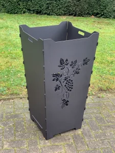 Feuerkorb-Feuertonne-Weinrebe-Weinberg