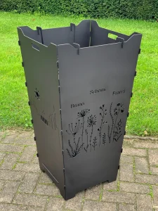 Feuerkorb-Feuertonne-Wildblumen-Greaser-Wildgras