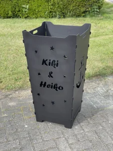 Feuerkorb-gross-Namen-individuell-Sterne